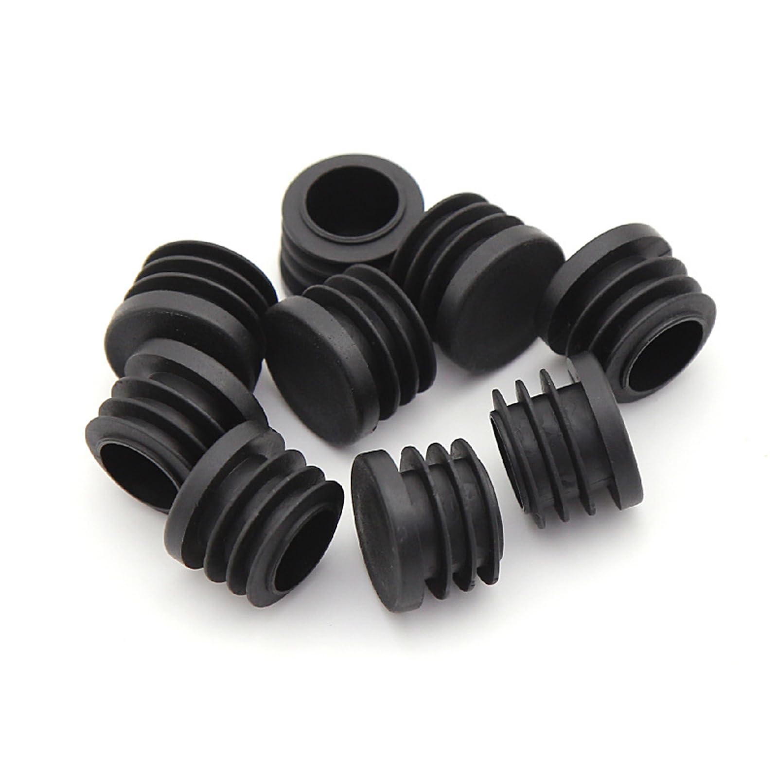 58mm Black Plastic Plugs, Black Round Tube Covers, Inner End Caps for Chairs Desks Tables Foot Furniture Pipe, 20 Pcs — image 1