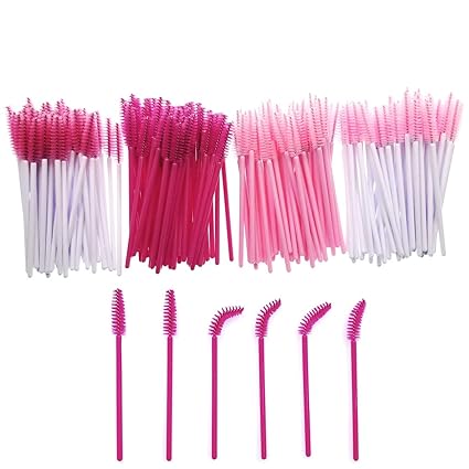 JZK 200x Kunststoff Einweg Wimpern Bürste Wimpernbürsten Set wimpernbürstchen Mascara Bürste Mascara Wand Applicator für Auge