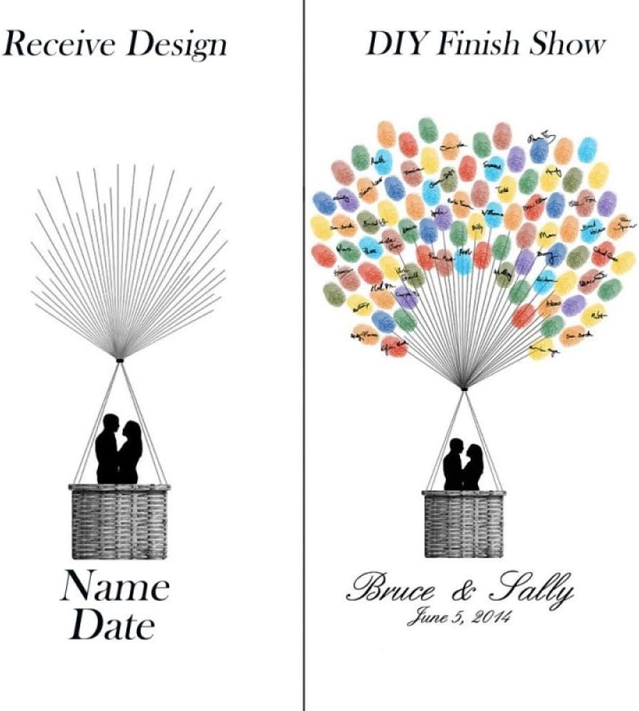 Personalized Wedding Guest Book Baby Shower Fingerprint Tree First Communion Souvenir Signature guestbook