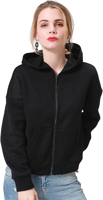 women's plus size black hoodie