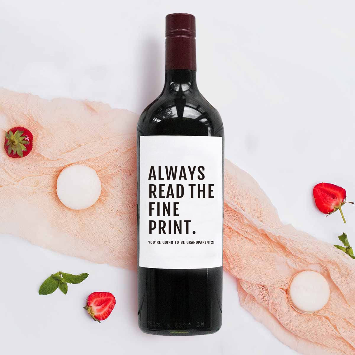 PATYZON Baby Announcement Wine Labels, Personalized