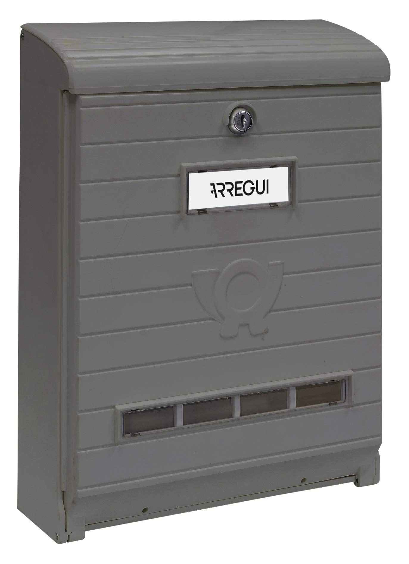 Large Size L Outdoor Plastic Mailbox (Magazines, C4 Envelopes), Large Capacity Wall Mailbox, Mailbox, Rainproof, Anti-Corrosion, Grey