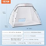 VEVOR Portable Paint Booth Tent 7.5x5.2x5.2ft Spray Shelter Built-in Floor view 8