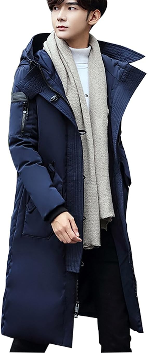 Amazon L ｚ L 超ロング ダウンコート メンズ ダウンジャケット 中綿入れ ロング丈 コート フード付き 防寒着 防風 アウター 白 黒 2色 コート ジャケット 通販
