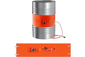 YJINGRUI 55 Gallon Metal Drum Heater, 2000W Drum Pail Heater, Silicone Barrel Band Warmer with Thermostat (110V)