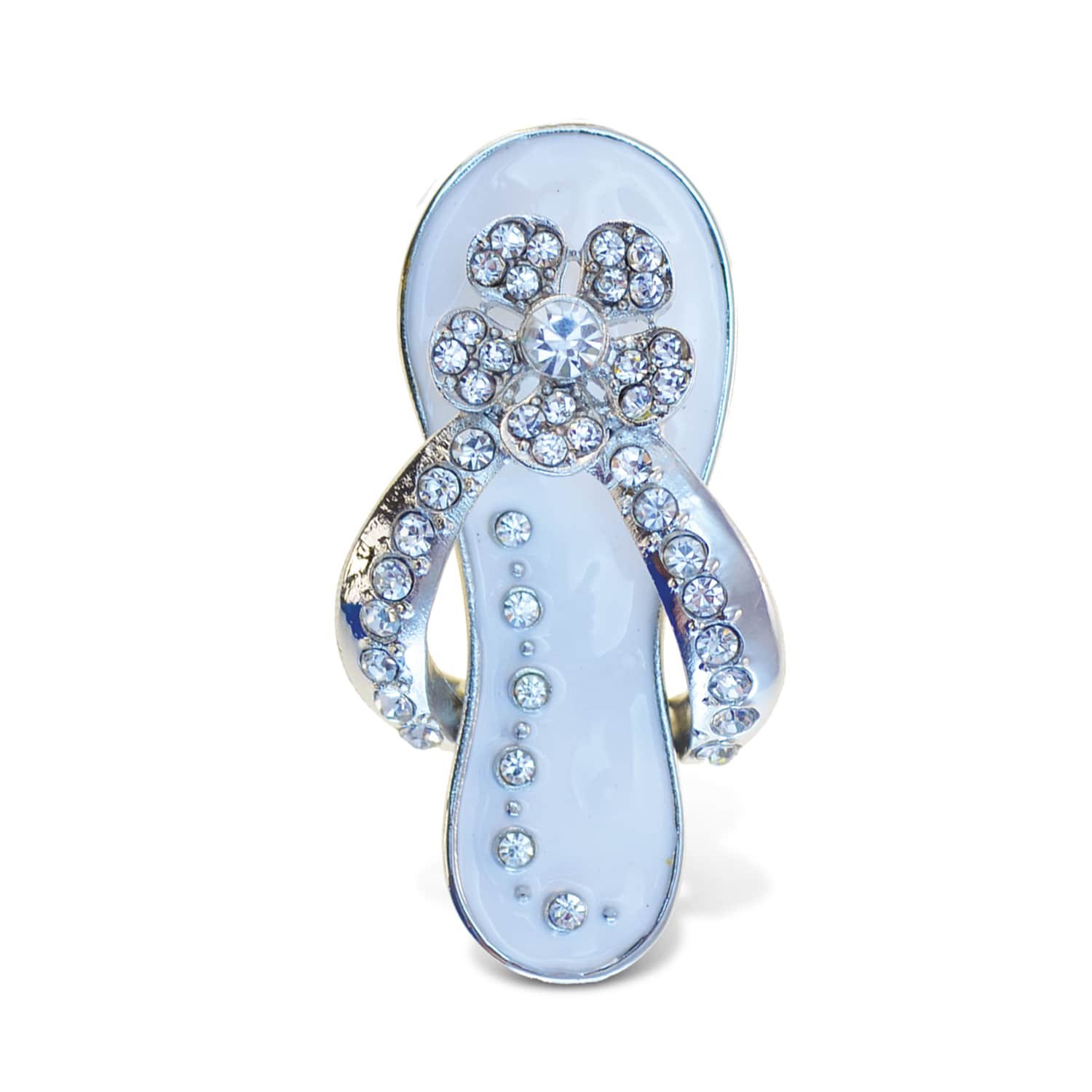 Puzzled imanes de nevera brillante Flip Flop con cristales - playa ...