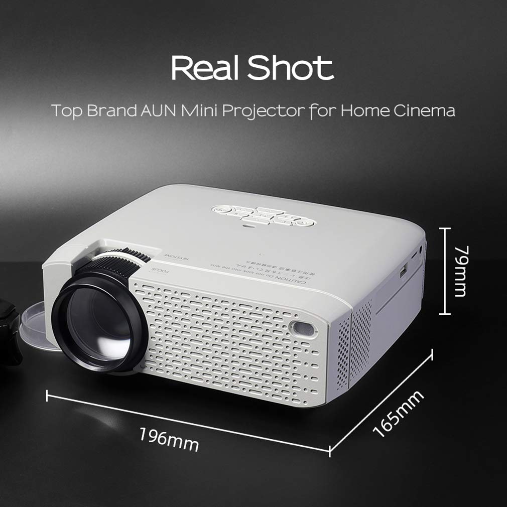 HWUKONG Mini proyector, AUN LED DracoLight, Video Beamer para Home ...