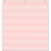 Godery Pink 7 Pocket Chart for Classroom (28" x 28")(Pink)
