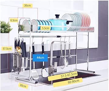 GAOJUNMEI Rejilla de Drenaje Estante de Drenaje telescópico de Acero