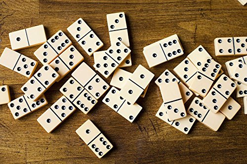 Double 6 Dominoes game by Tangerine - Nice Tin box - Ivory Tiles - instructions - Thumbnail 2