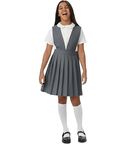 grey uniform dress FastRockee Girls Sleeveless School Jumper Stretch A-Line Pleated Dress with Zipper Size 5T: Clothing, Shoes & Jewelry Lively prom dresses OFFERS:SELLER_3193_80328 knit collar Francesca Miranda | Cloud