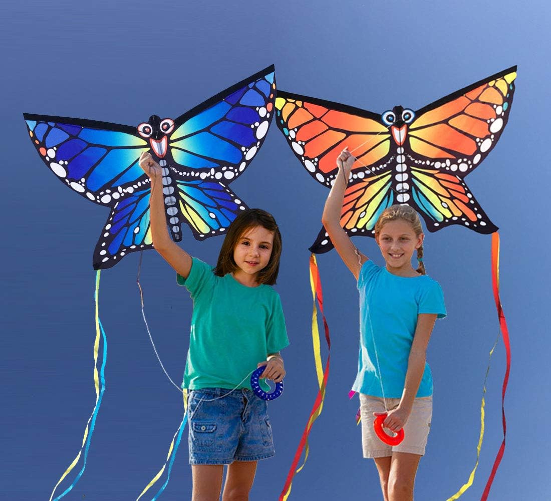 Butterfly Kite for Kids and Audlts, 120x95cm with Long Tails,beginner