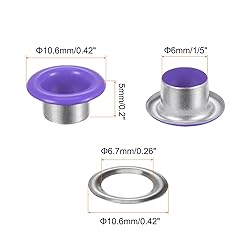 HARFINGTON 200 Set Color Round Grommets 6mm