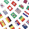 Anley 32 Countries String Flag, International Bunting Pennant Banner, Decoration for Grand Opening, Sports Bar, Party Events - 33 Feet 32 Flags