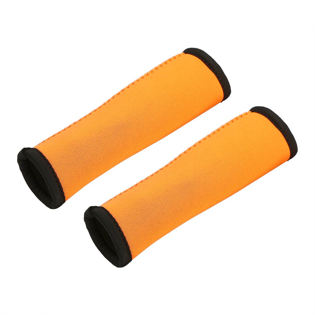 Tbest Kayak Paddle Grips 15cm 1pair Anti Skid Diving Fabric Canoe Paddling Grips Replacement for Efficient Paddling(Orange)