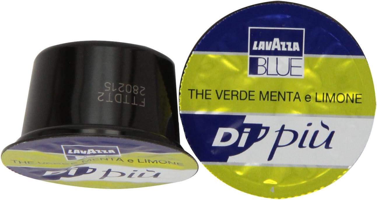 Lavazza Blue Capsules - Di Piu The Verde Menta E Limone, 12.3-Ounce Boxes (Pack of 50)