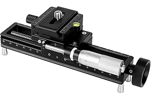 AstrHori Macro Focusing Rail Slider with Arca Quick Release Plate,Quick Adjustment Close-Up and Macro Photography Precise Focus Rail,Detachable Feet,Universal Camera Compatibility,AH-MGA170