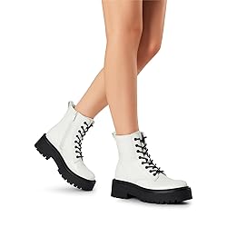 DREAM PAIRS Women's Platform Combat Ankle Boots