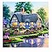Geyou 5D Diamond Painting Full Drill by Number Kits Chalet Stitch DIY Embroidery Diamond Home Decor Gift New,Cross-Stitch Stamped Kits (A)