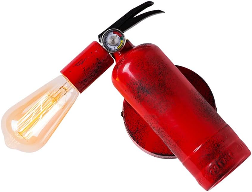 Industrial Iron Wall Lamps, Retro Village LED Glass Fire Extinguisher Decoration Hanging Lamp Wall Light Modern Creative Children Bar Living Room Corridor Wall Sconce