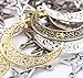 BIHRTC Pack of 100 Metal Moon Star Charms Pendant for DIY Craft Jewelry Making Accessory