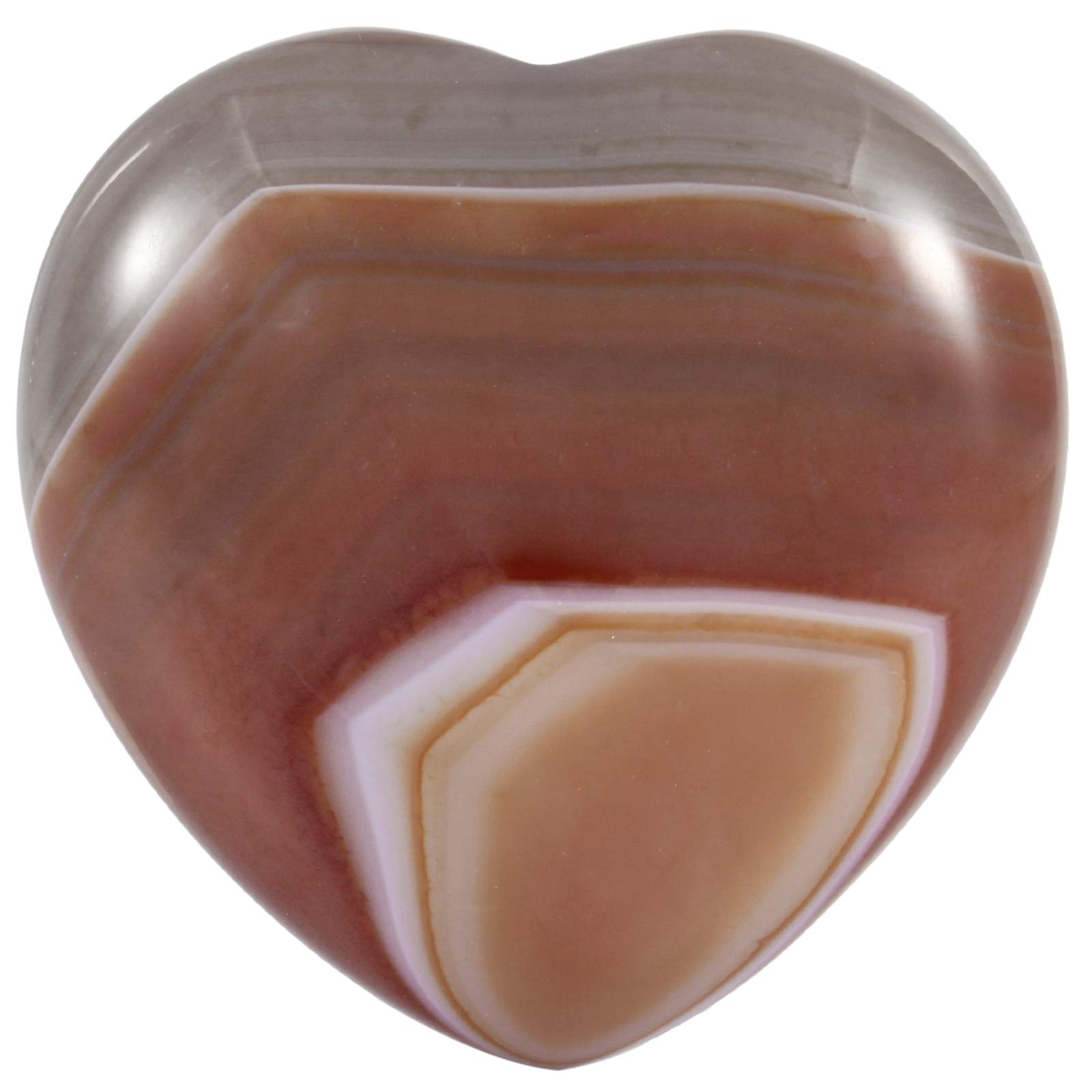 KYEYGWO Natural Worry Gemstone Carved Puffy Heart, Carnelian Reiki Healing Quartz Crystal Love Stone for Collection Decoration Meditation Balancing 1.7"-1.8"