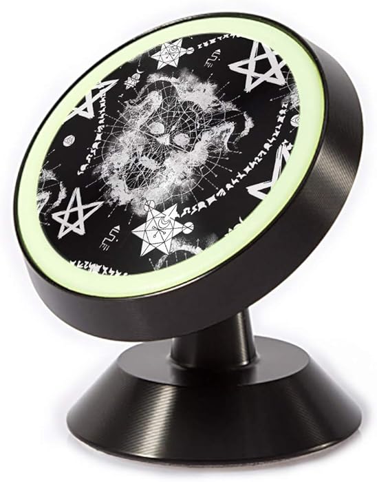 Tinmun Magnetic Phone Car Mount, Devil Skull Mysterious Symbols Pentagram Universal Car Phone Holder for Dashboard