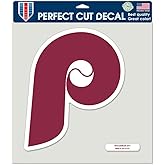 MLB Philadelphia Phillies 49354011 Perfect Cut Color Decal, 8" x 8", Black