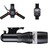 500W Electric Underwater Scooter, 40M Free Diving Snorkeling Sea Scooter, Brushless Motor Removable Battery Water Scooter for Pool (500W 4400 mAh)