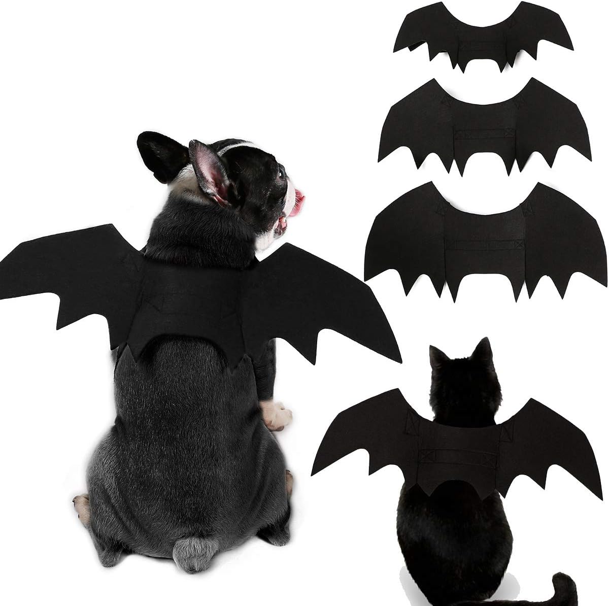 BbearT® Pet Halloween Clothes,Felt Cloth Bat Wings Dress Up Dog Halloween Costume Apparel for Cats Small Dogs Medium Dogs Large Dogs (Small) - Image 3