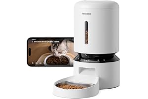 PETLIBRO Automatic Cat Feeder with Camera, 1080P HD & Night Vision, 5GHz/2.4GHz WiFi & Cam Smart Pet Feeder with App Control, 2-Way Audio, Motion Alerts for Cats & Dogs, Stainless Steel Single Tray