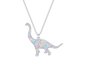 luomart Girls Dinosaur T-Rex Charm Necklace Jewelry Gift,Animal Lover Gifts Pendant for Women