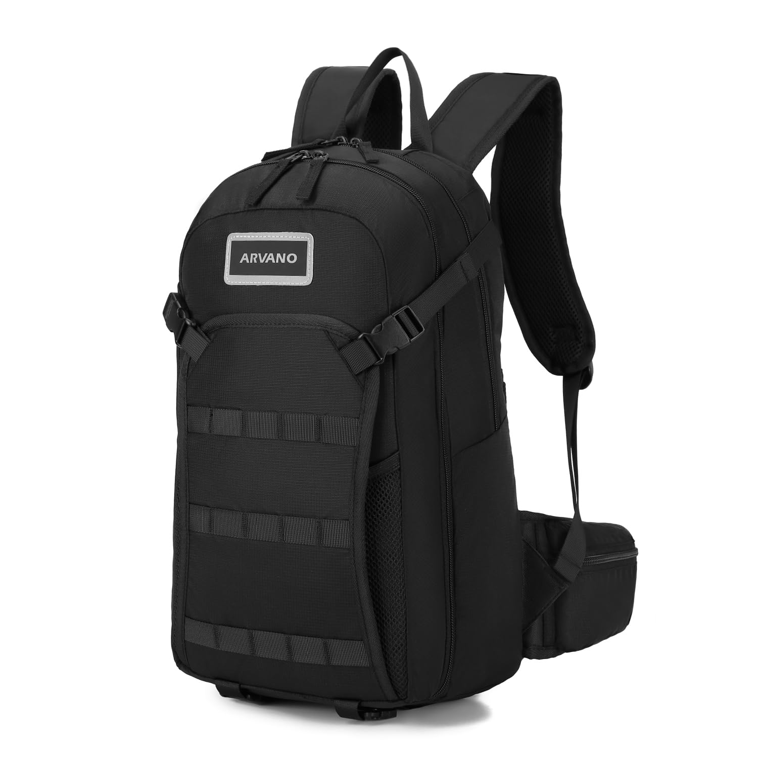 Arvano Cycling Backpack 16L Lightweight Small Hiking Rucksack, for Ski, Motorcycle, Mountain Biking, Skiing, Walking, Black Pack for Men Women