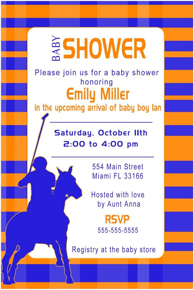 polo baby shower invitations