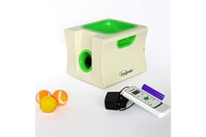 IDOGMATE Ball Launcher for Dogs, Automatic Dog Ball Thrower for Mini Dog with Rechargeable (Small Ball Thrower for Dogs with 3 Balls)