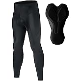 Cycling Pants for Men 4D Padded Cycling Tights UPF 50+ Bike Pants for Men Cycling Long Leggings Riding Mountain Road Bicycle