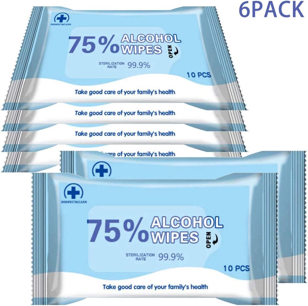 ZJCTUO 60pcs Antibacterial Disinfectant Wipes, Cleaning Wet Wipes for Household Electronics Travel All Purpose Kills 99.9% of Bacteria and Viruses