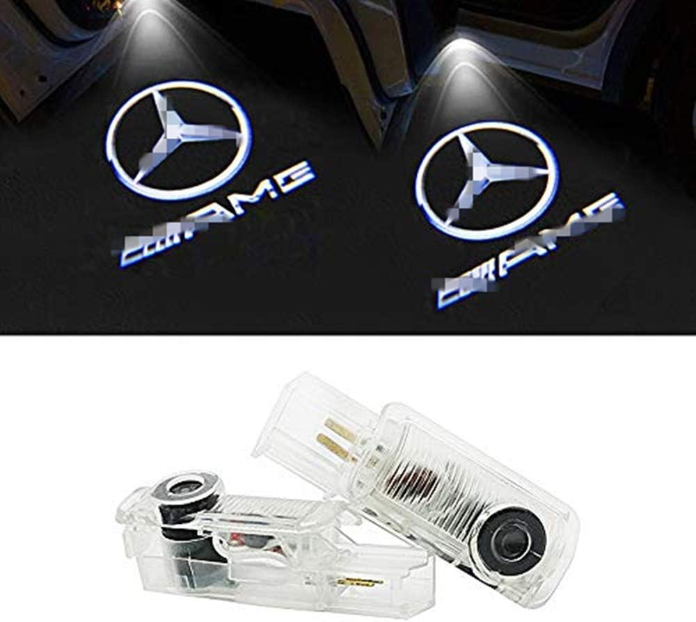 LIKECAR 2pcs Ghost Shadow Light Car Welcome Logo Door Light (Benz R-AMG)