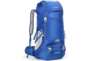 HOMIEE 50-60L Hiking Travel Camping Backpack for Trekking, Waterproof Lightweight Daypack with Rain Cover for Camping Touring