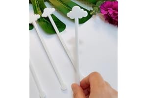 XIAOYUE Cloud Drink Stirrers,Acrylic Stir Sticks for Engagement Party,Party Decor,Baby shower,Bridal Shower,Birthday (White)