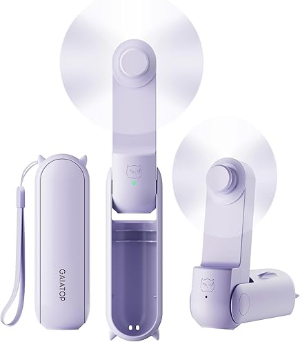 GAIATOP MINI VENTILADOR PORTÁTIL DE MANO CON 3 VELOCIDADES RECARGABLE USB