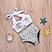 Baby Girls Bikini Set 4Pcs Swimwear Swimsuit Bathing Crop Top Shorts Pants White
