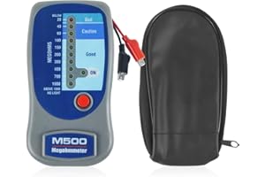 FRIGESWIFT M500 Insulation Tester/Electronic Megohmmeter – 0 to 1000 Megohms, 500V, with Soft Carrying Case