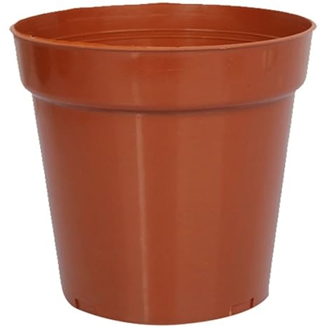 First Smart Deal 8 Inch Plastic Nursery Planter Pot Pack of 16 - Brown