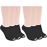 Clarks Women's Half Cushion Low Cut Socks 6 Pair, Black, Women's 4-10 Shoe