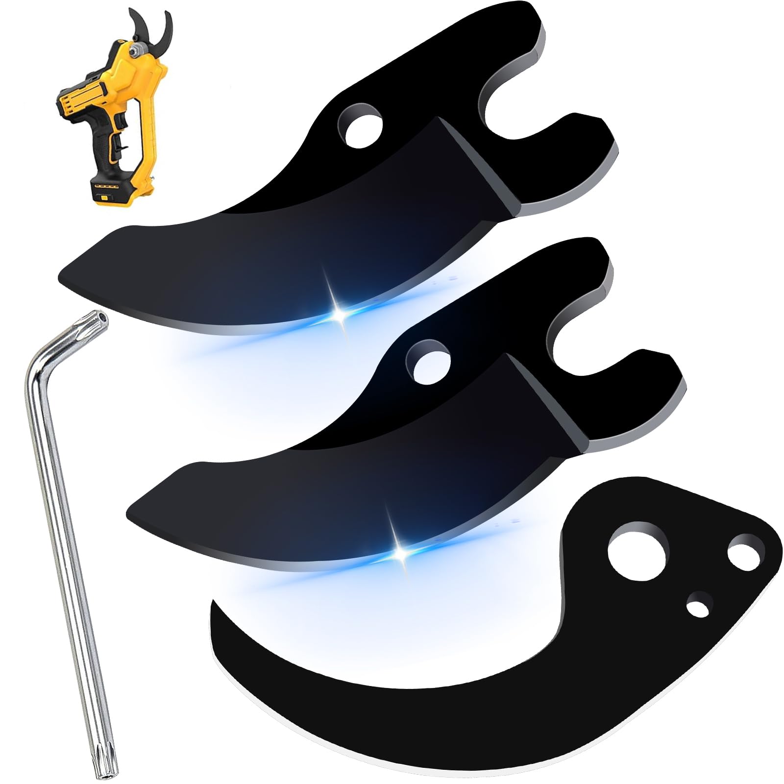 Photo 1 of Muscovite 2pcs N920015 & 1pcs Na044629 Cordless Pruning Shears Replacement Blades Compatible with Dewalt Pruner Dcpr320 Dcpr320b Dcpr320d1 Pruner Blade