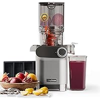 Anybear Cold Press Juicer, 200W Slow Masticating Juicer 4.3" Large Feed Chute Fit Whole Fruits Vegetables | Heavy Duty Auger 