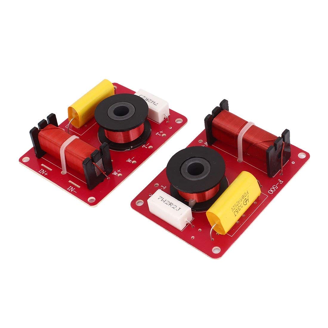 Fasizi 2Pcs 130W 2-Way Speaker System Audio Crossover Filters Frequency Distributor