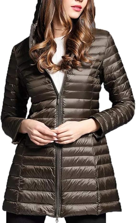 Amazon ダウンコート カジュアル レディース コート 厚手 ゆったり ロングコート 軽量 暖かい 防風 防寒 無地 秋冬 シンプル ライトダウンジャケット 大きいサイズ アウトドア 通勤 おしゃれ コート ジャケット 通販