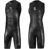 Synergy Triathlon Wetsuit 3/2mm - Volution Sleeveless Quick John Smoothskin Neoprene for Open Water Swimming